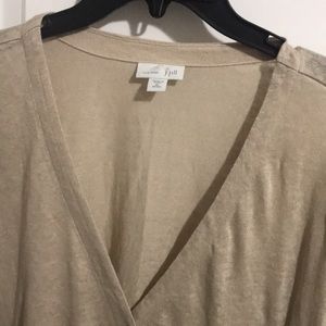 J Jill 100% linen V neck cardigan sweater NWOT